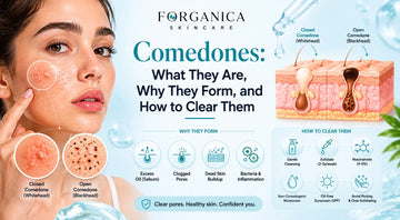 Comedones blackheads and whiteheads on Pakistani skin — 
treatment guide by Dr. Faiza Shams Forganica