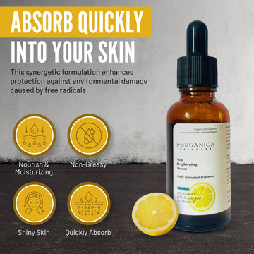 Vitamin C, Hyaluronic Acid, and anti-aging serums from Forganica Skincare collection in Pakistan for glowing and healthy skin.