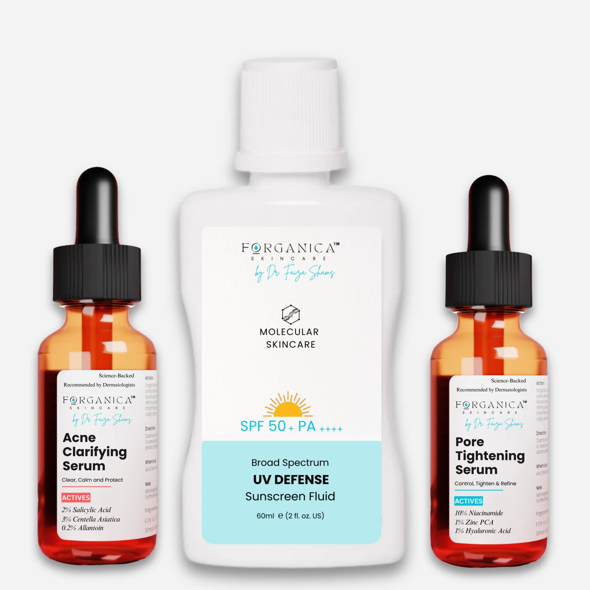 Forganica Acne defense trio for oily_blemish-prone skin