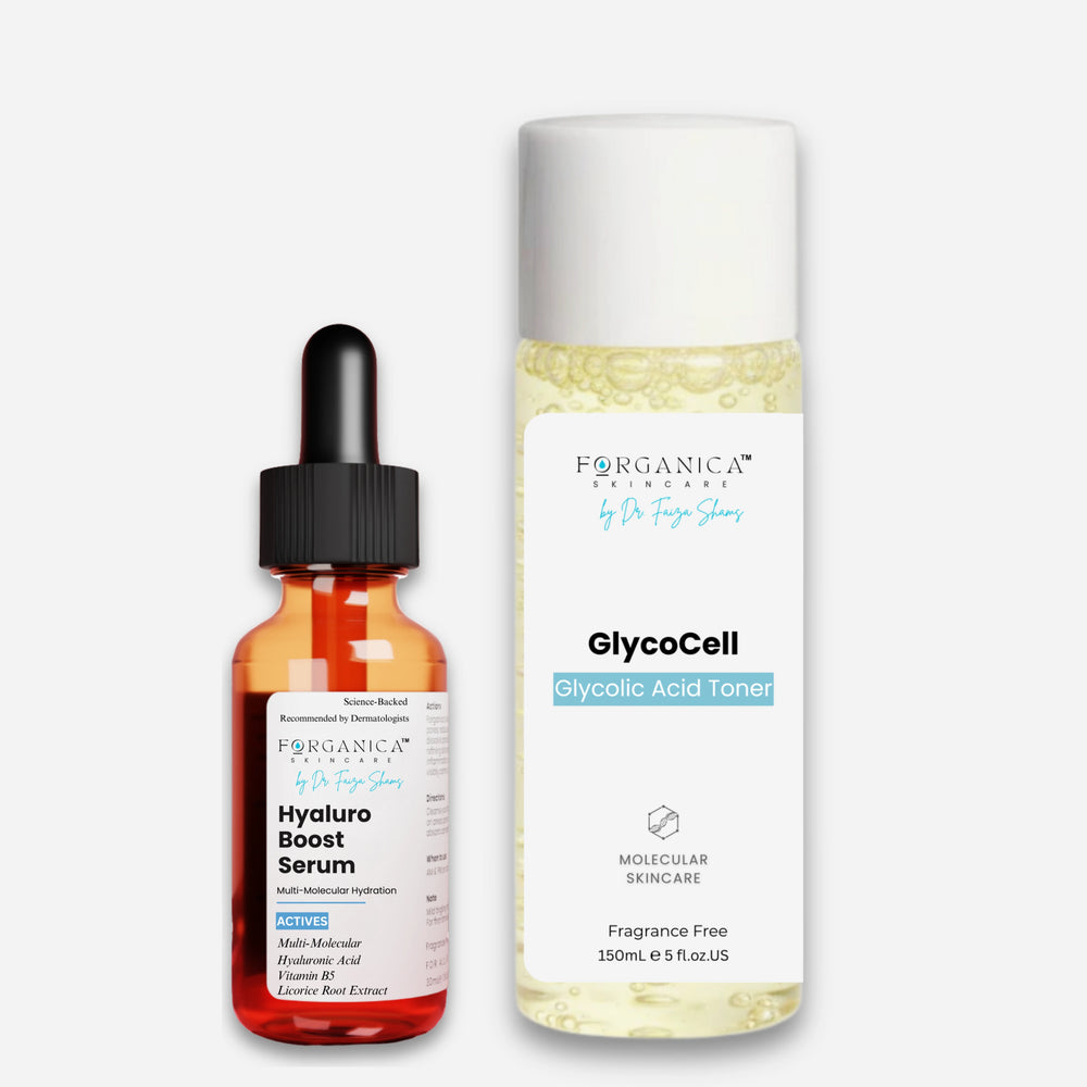 Texture renewal duo Glycolic acid and hyaluronic acid duo Forganica by dr faiza shams