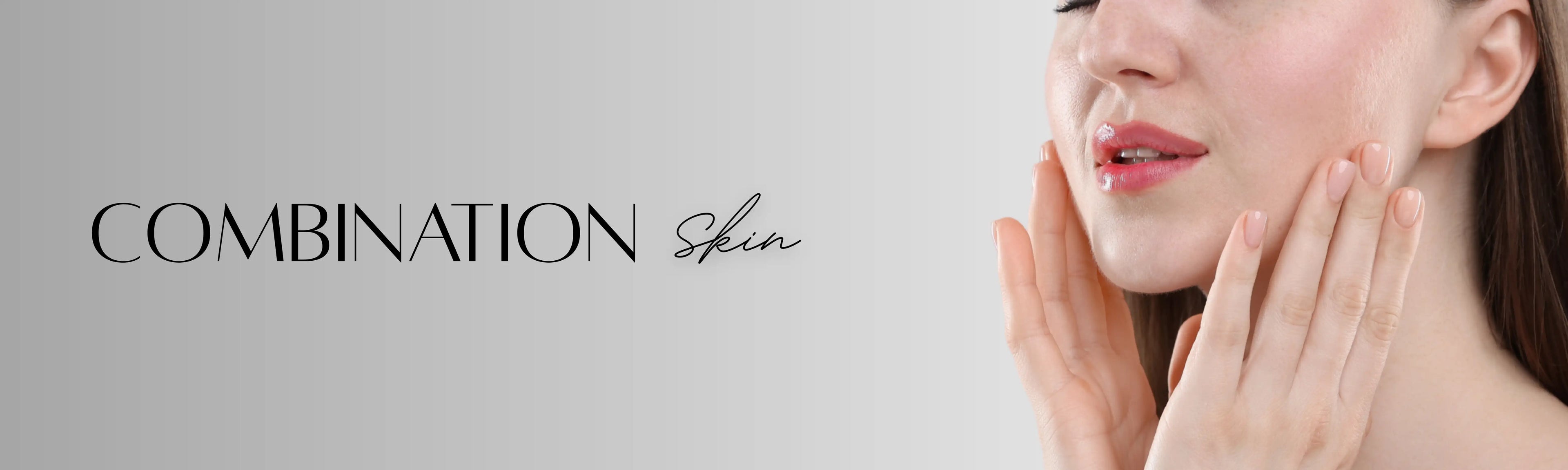 Forganica_Skincare_Combination_skin_banner_showing_uneven_texture_and_oil_dry_areas_representing_molecularly_balanced_skincare_for_all_zones.