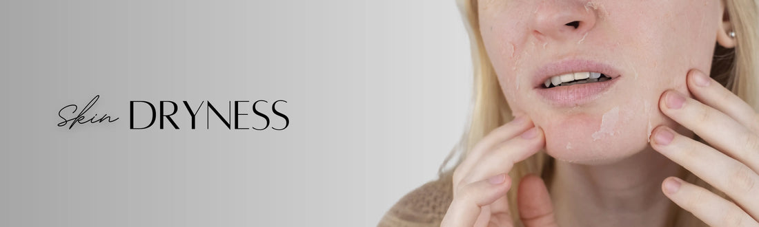 Forganica_Skincare_Skin_dryness_and_flaking_banner_symbolizing_hydration_through_hyaluronic_acid_and_molecular_moisture_repair.