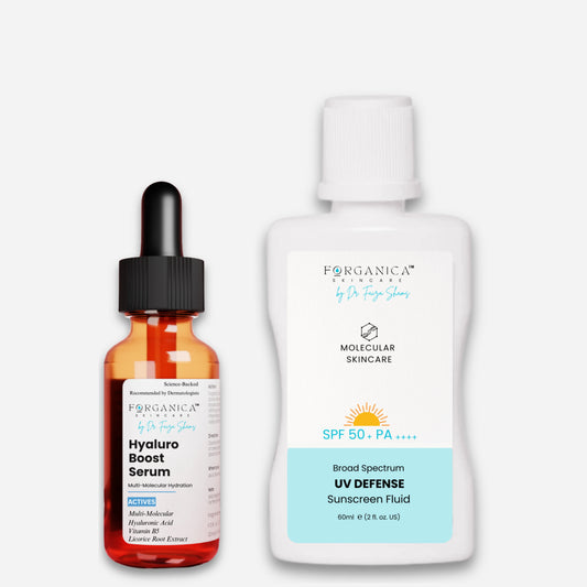 Forganica Hydrate & Protect Duo, Hyaluronic acid serum and sunscreen bundle image