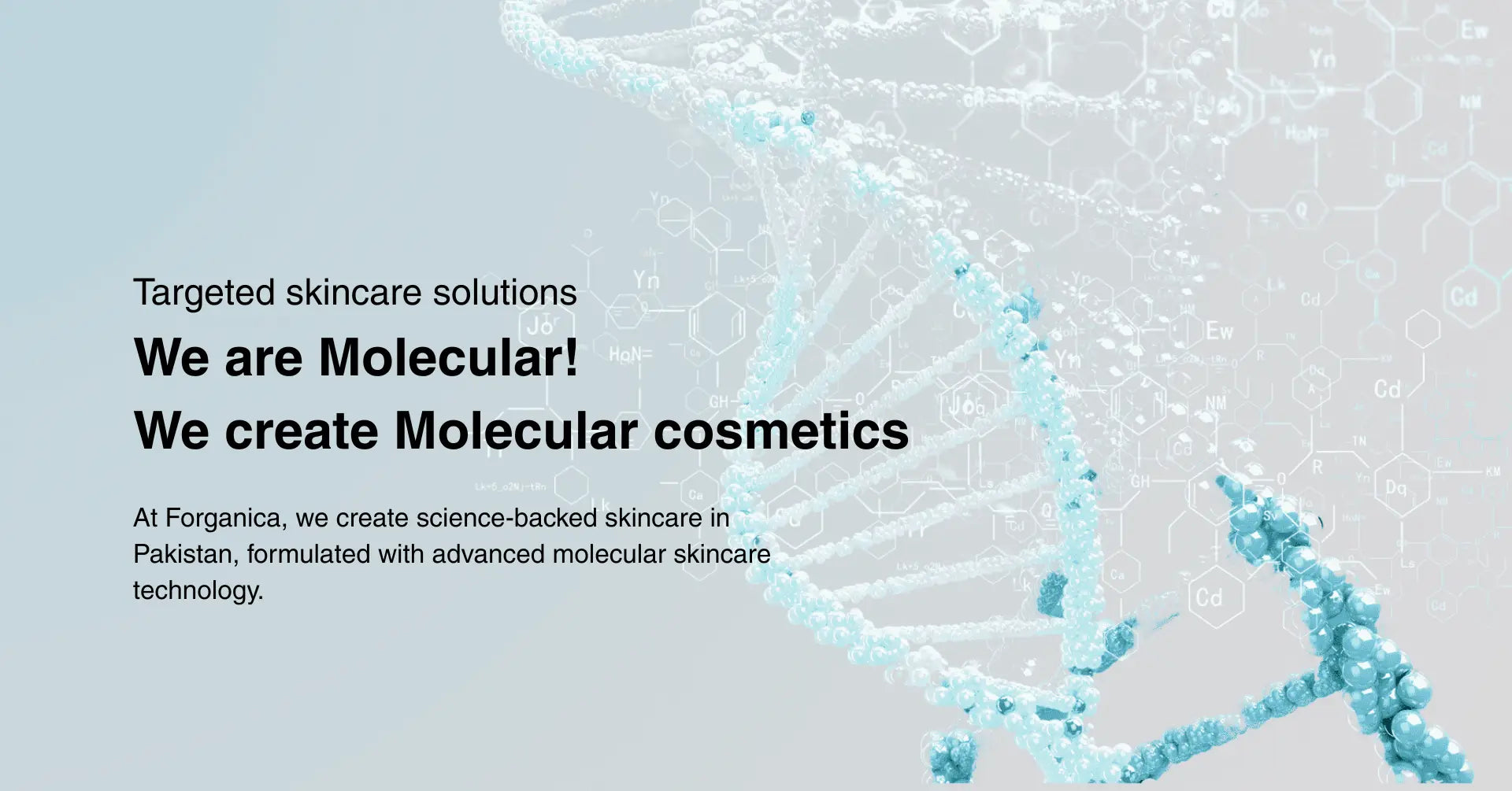 Advanced skincare treatments targeting acne, pigmentation, and aging at molecular and cellular level at Forganica skincare in Pakistan. 