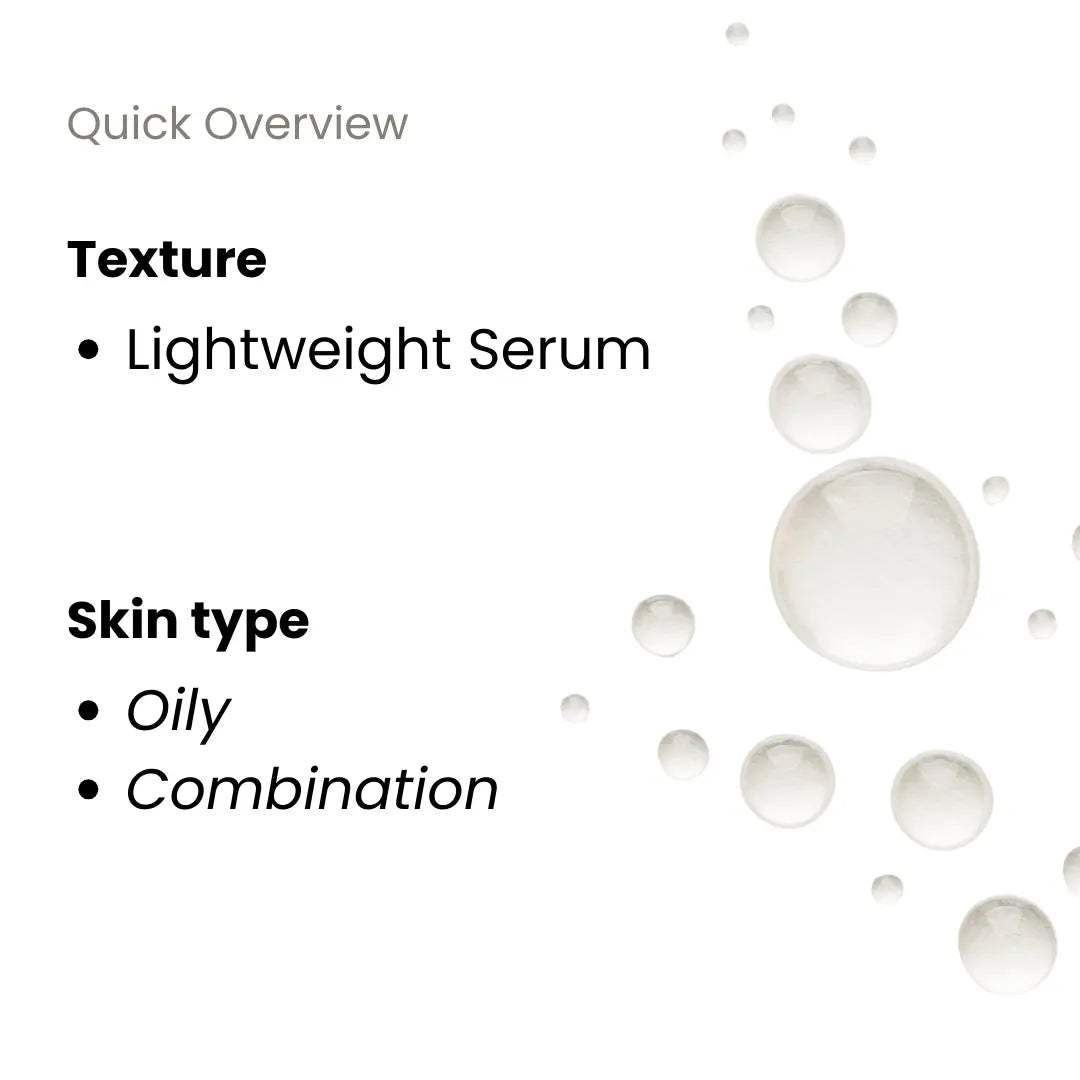 Texture of Forganica Acne Serum – lightweight salicylic acid formula